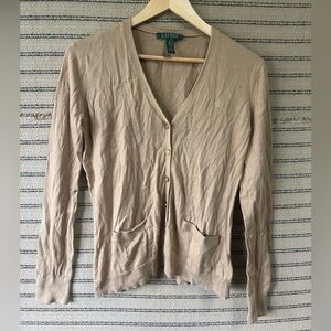 Ralph Lauren Tan Cardigan Sweater